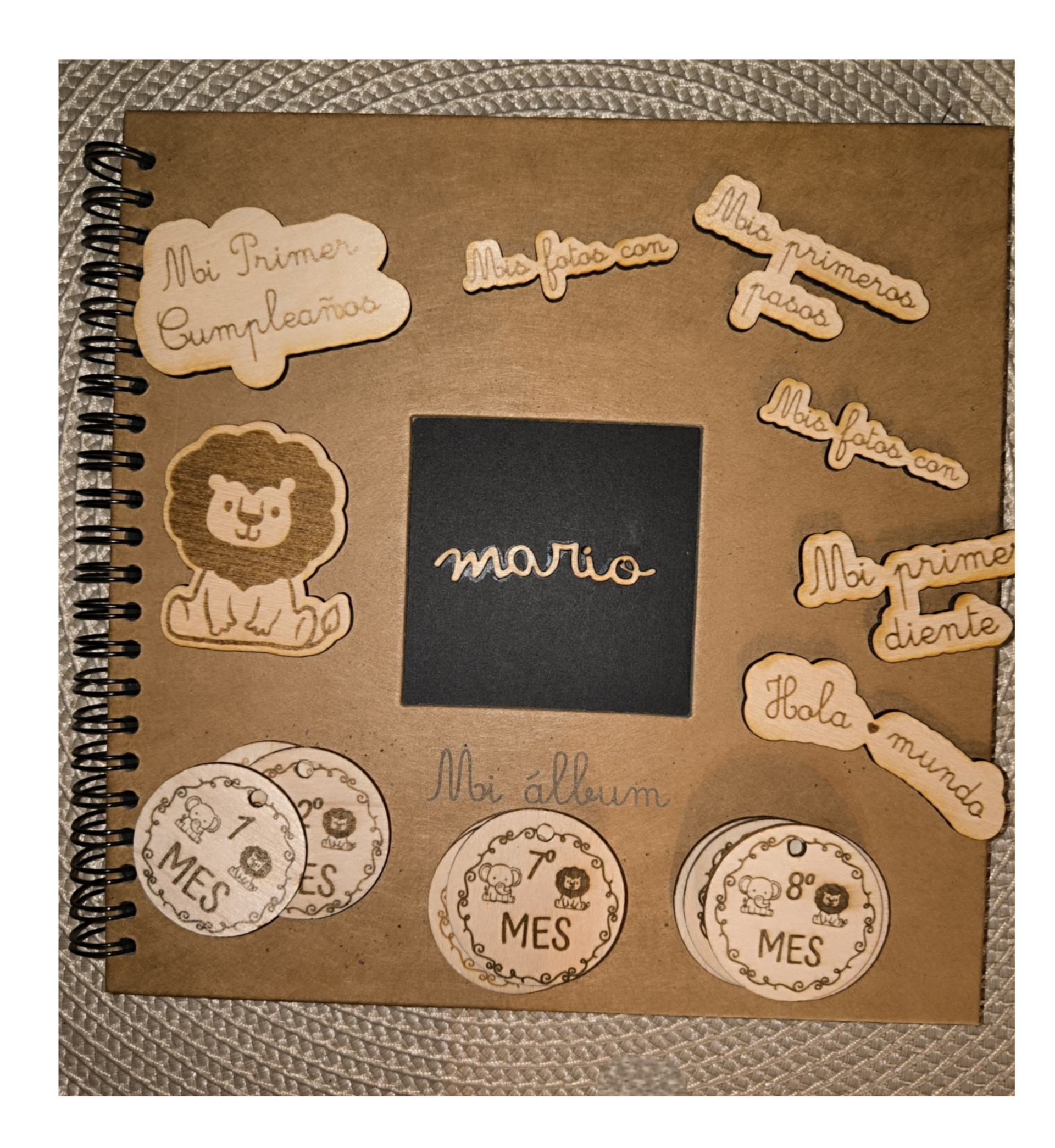 Álbum personalizado 20 stickers madera - 5